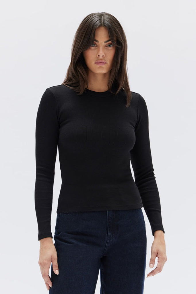 Assembly Miana Organic Long Sleeve Tee True Black