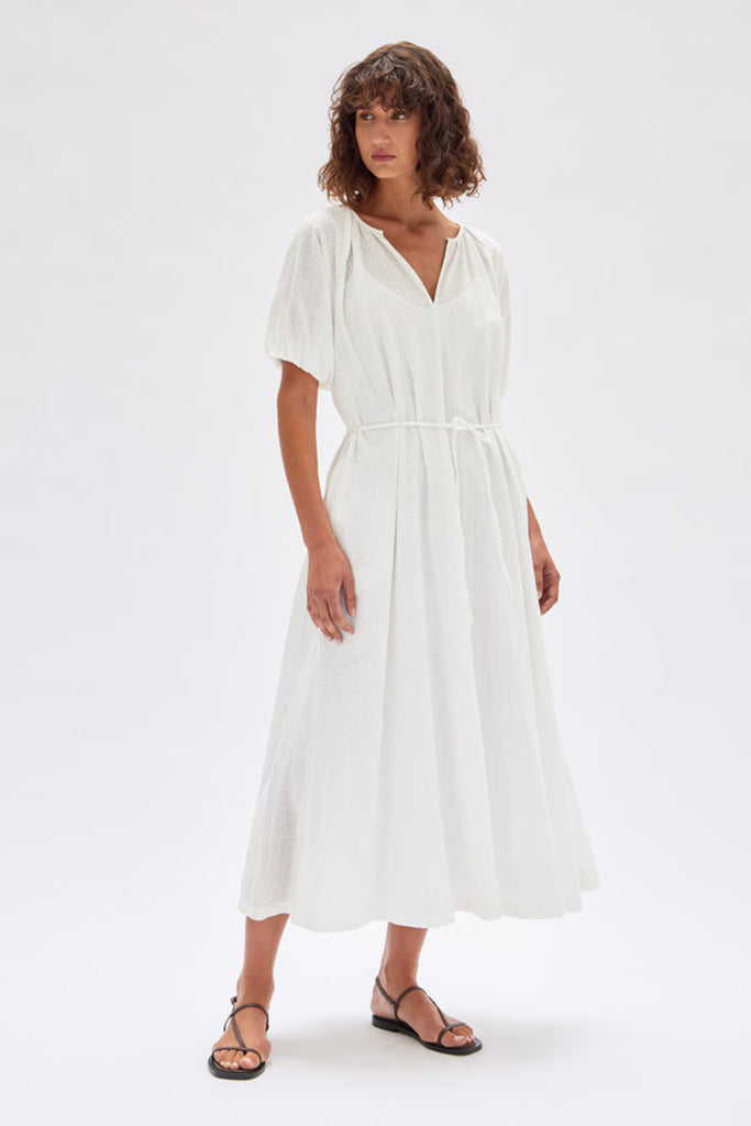 Assembly Broderie Anglaise Maxi Dress White Anglaise Check