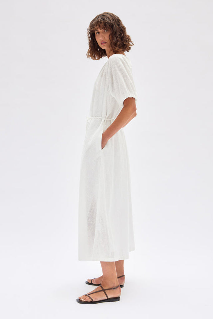 Assembly Broderie Anglaise Maxi Dress White Anglaise Check