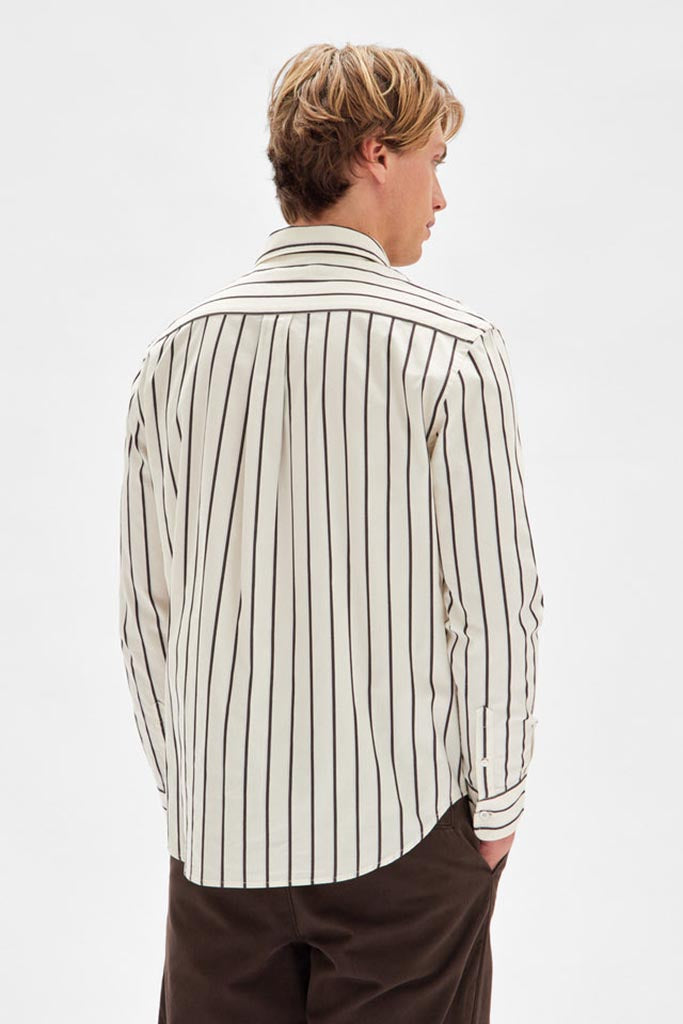 Assembly Cedar Long Sleeve Shirt Blue Haze/Cocoa Stripe