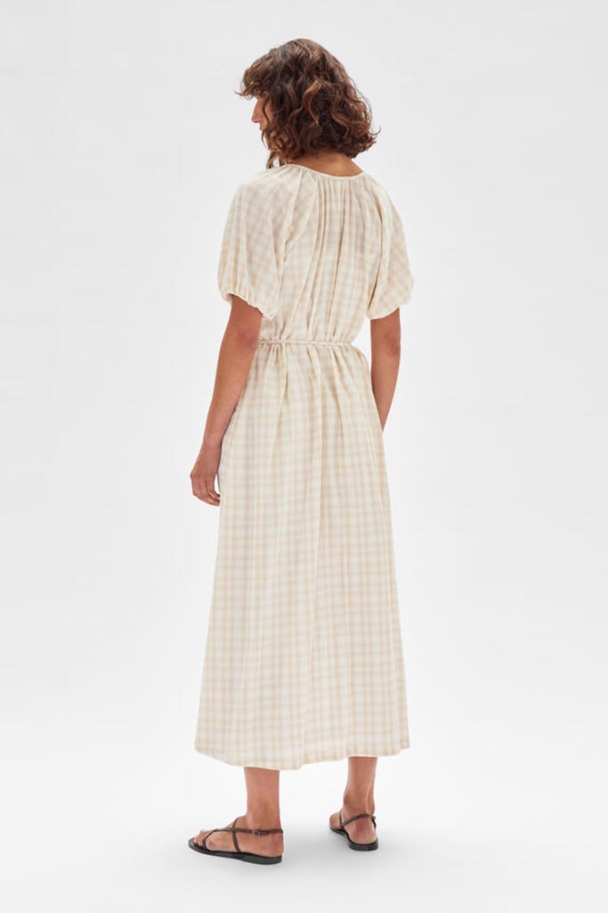 Assembly Dillan Maxi Dress Stone Check