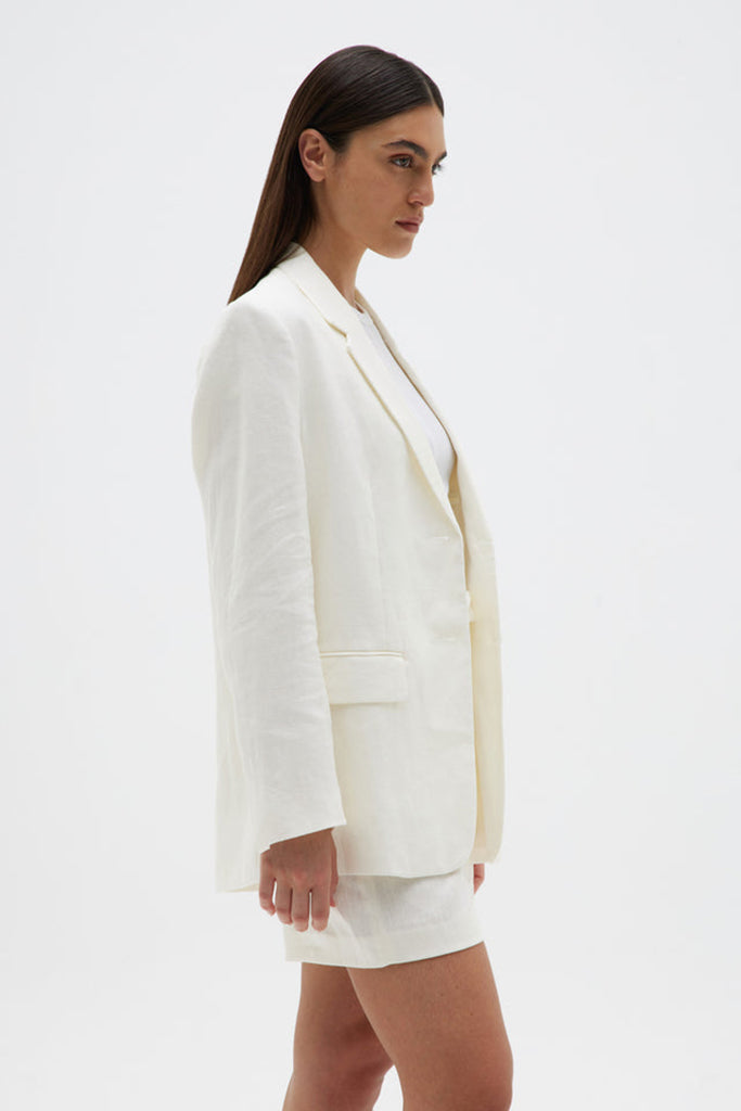 Assembly Leila Linen Jacket Antique White