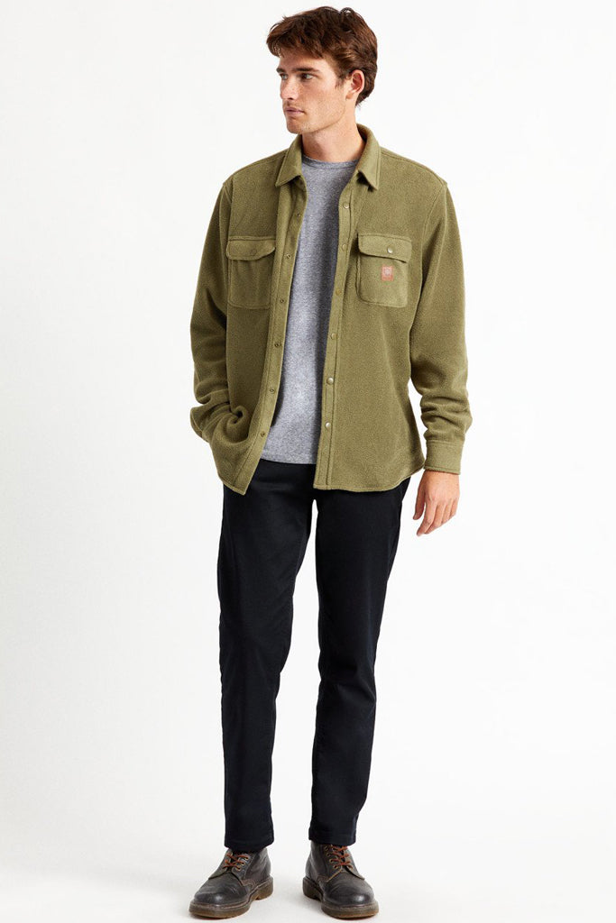 Brixton Bowery L/S Fleece Military Olive