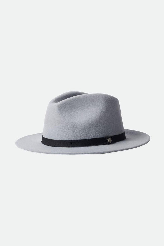 Brixton Messer Packable Fedora Lt Grey