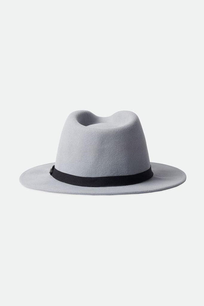 Brixton Messer Packable Fedora Lt Grey