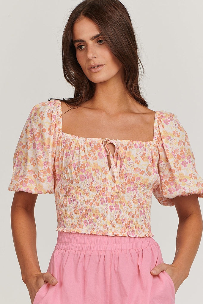 Charlie Holiday Audrey Top Summer Floral