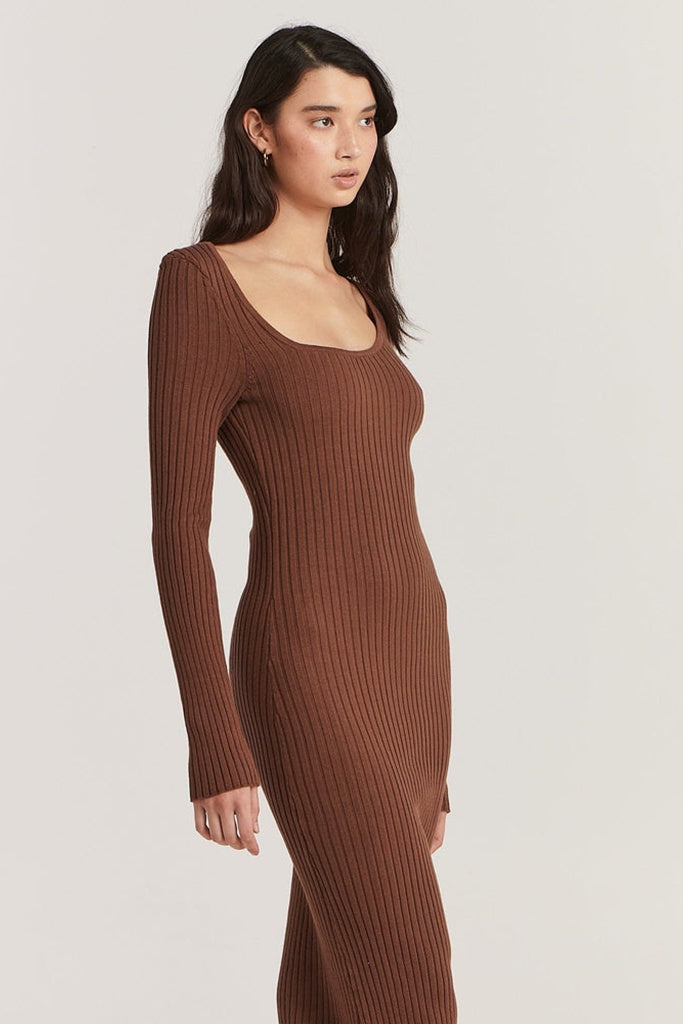 Charlie Holiday Laurette Midi Dress Chocolate