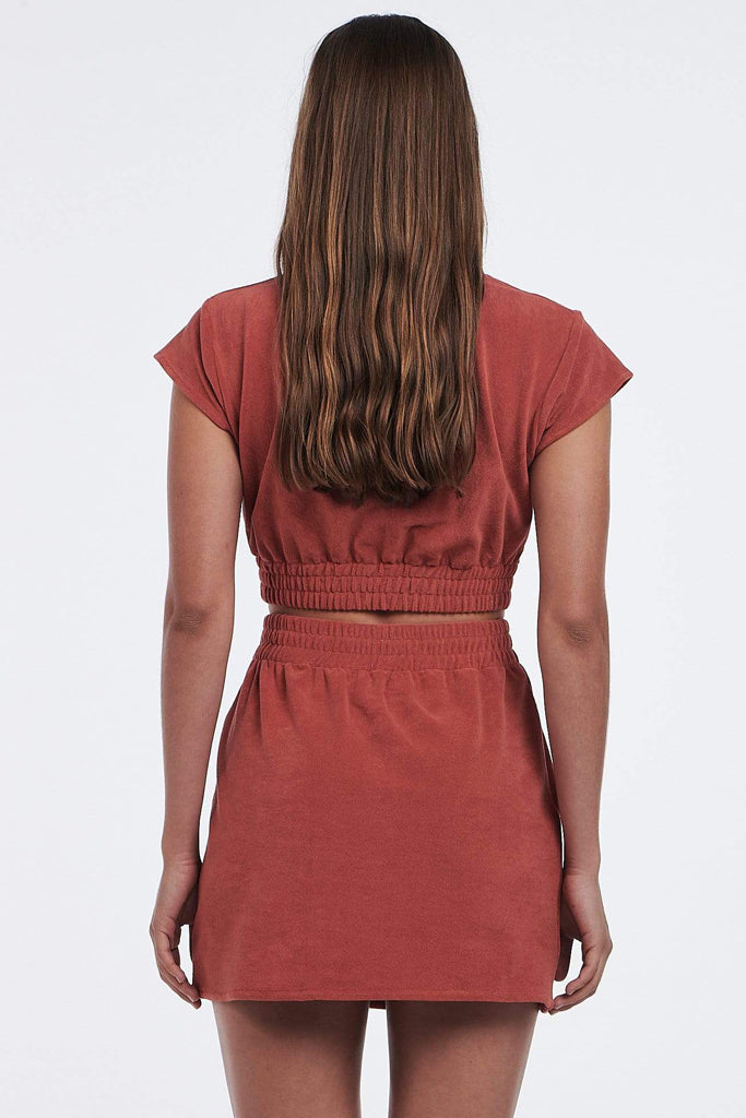 Charlie Holiday Soleil Skirt Rust