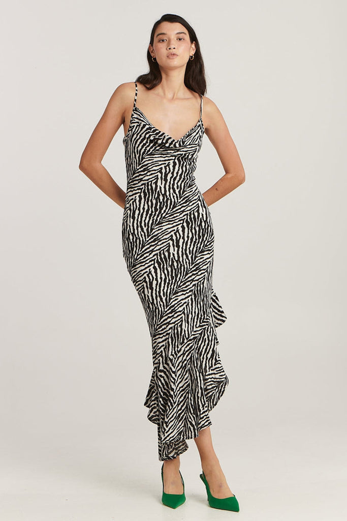 Charlie Holiday Bahama Midi Dress Zebra