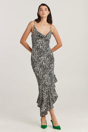 Charlie Holiday Bahama Midi Dress Zebra