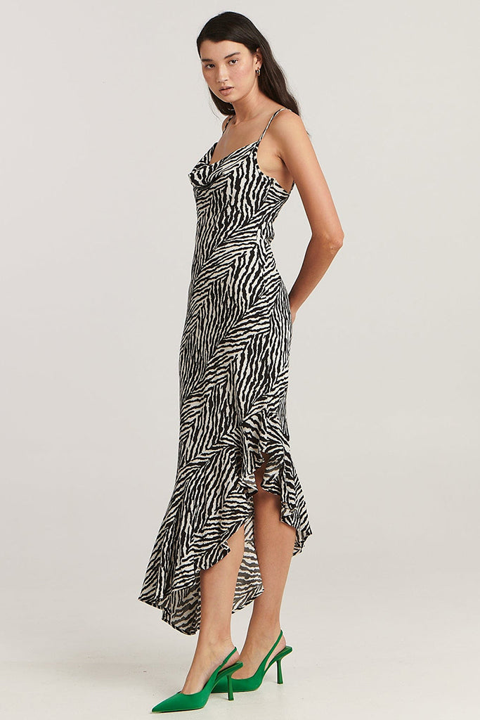 Charlie Holiday Bahama Midi Dress Zebra