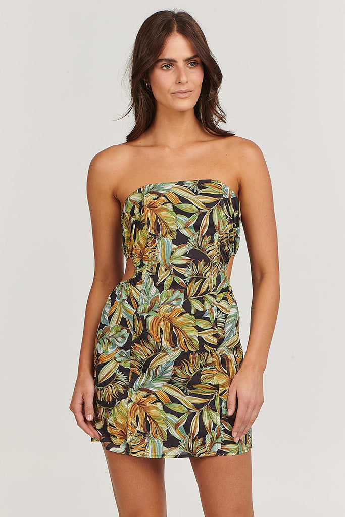 Charlie Holiday Palma Mini Dress Tropical Palm