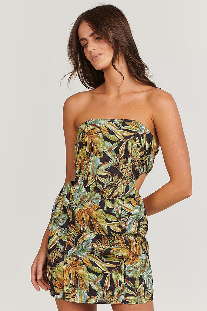 Charlie Holiday Palma Mini Dress Tropical Palm