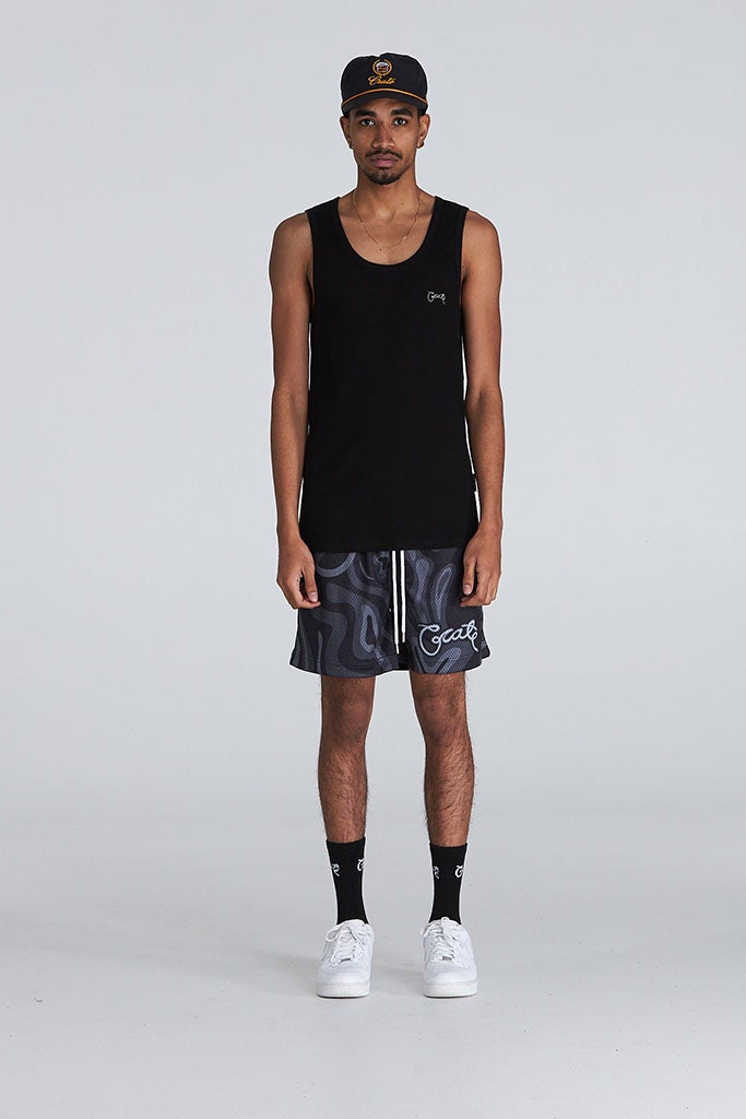 Crate Ribbed Tank Black