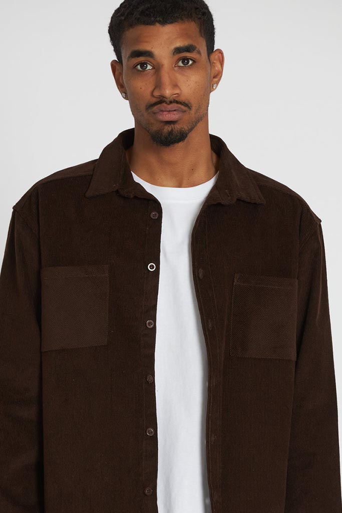 Crate Mason Cord Shirt Brown