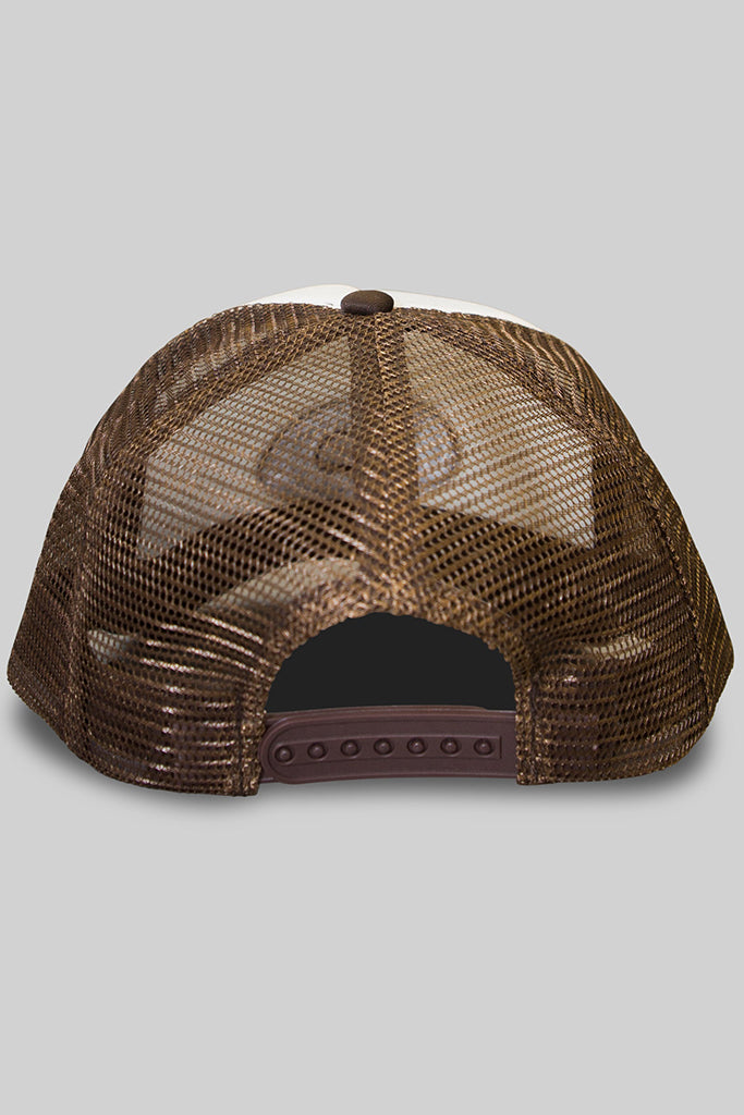 Crate Unisex Oval Varsity Trucker Caps Brown