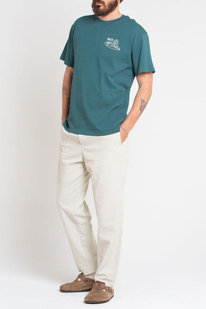 Deus Layback Tee Jasper Green