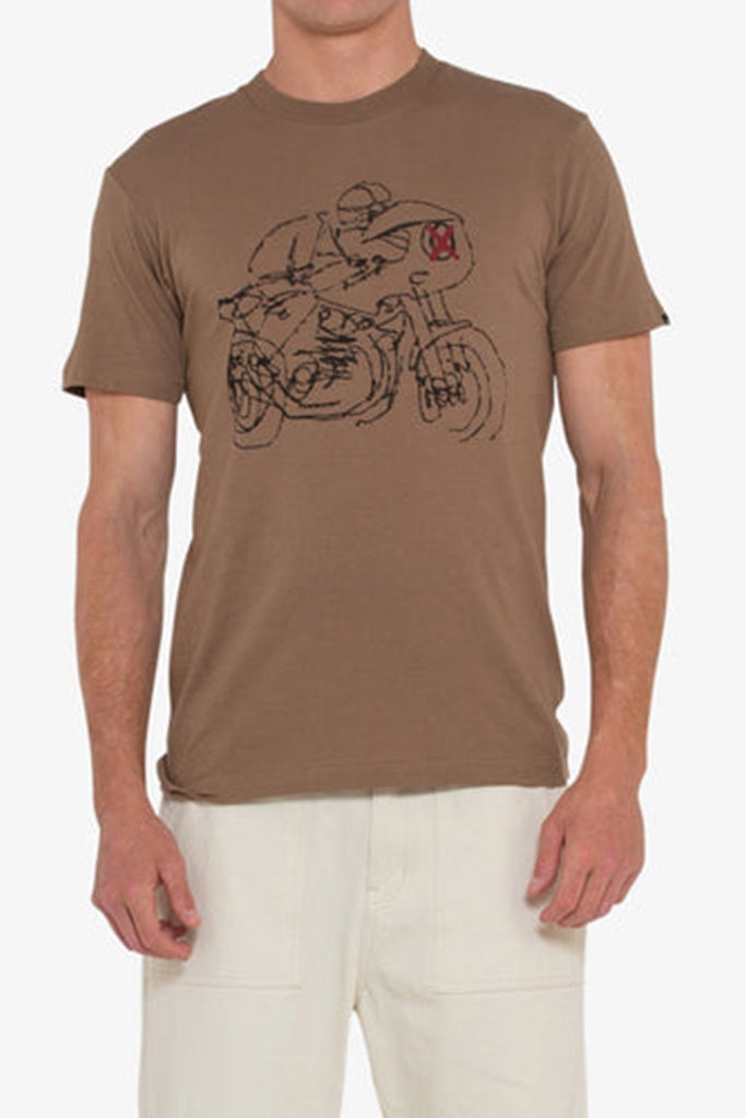 Deus Riding Tee Tobacco