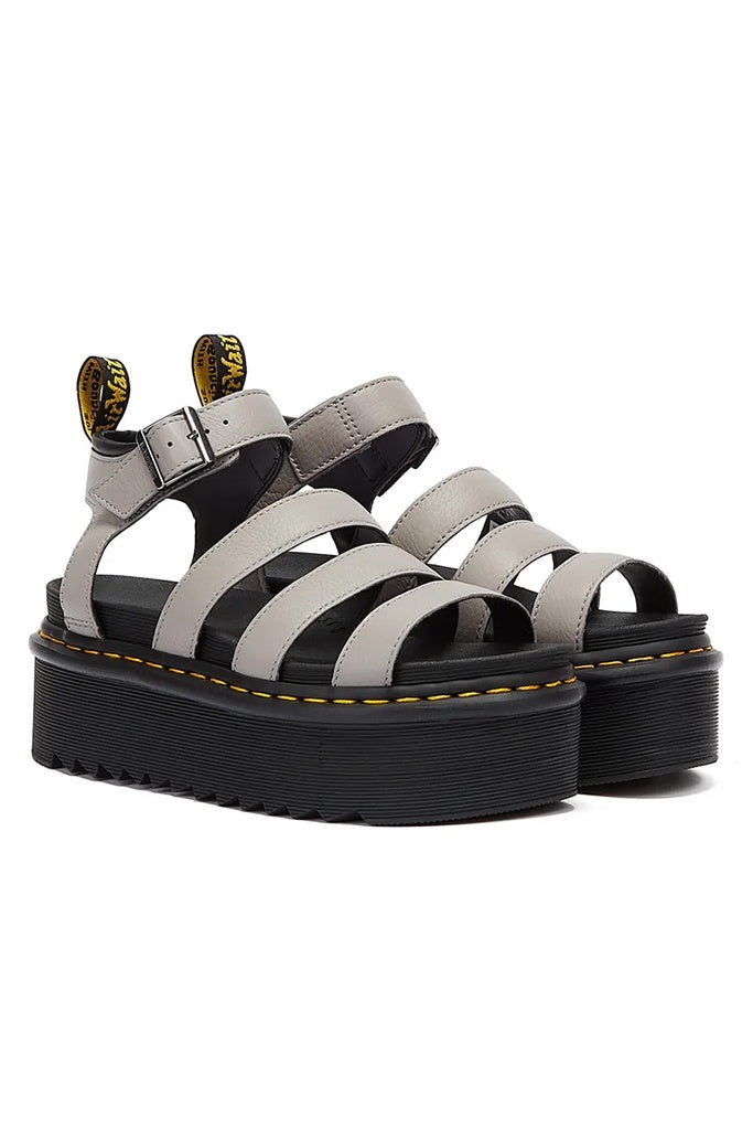 Dr Martens Blaire Quad 3 Strap Sandal Zinc Grey Pisa