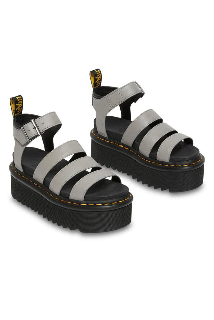 Dr Martens Blaire Quad 3 Strap Sandal Zinc Grey Pisa