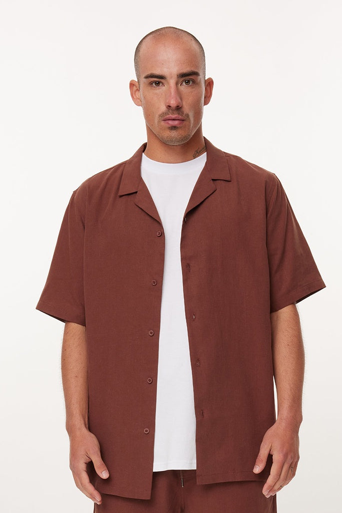 Huffer Dusk Party Shirt Espresso