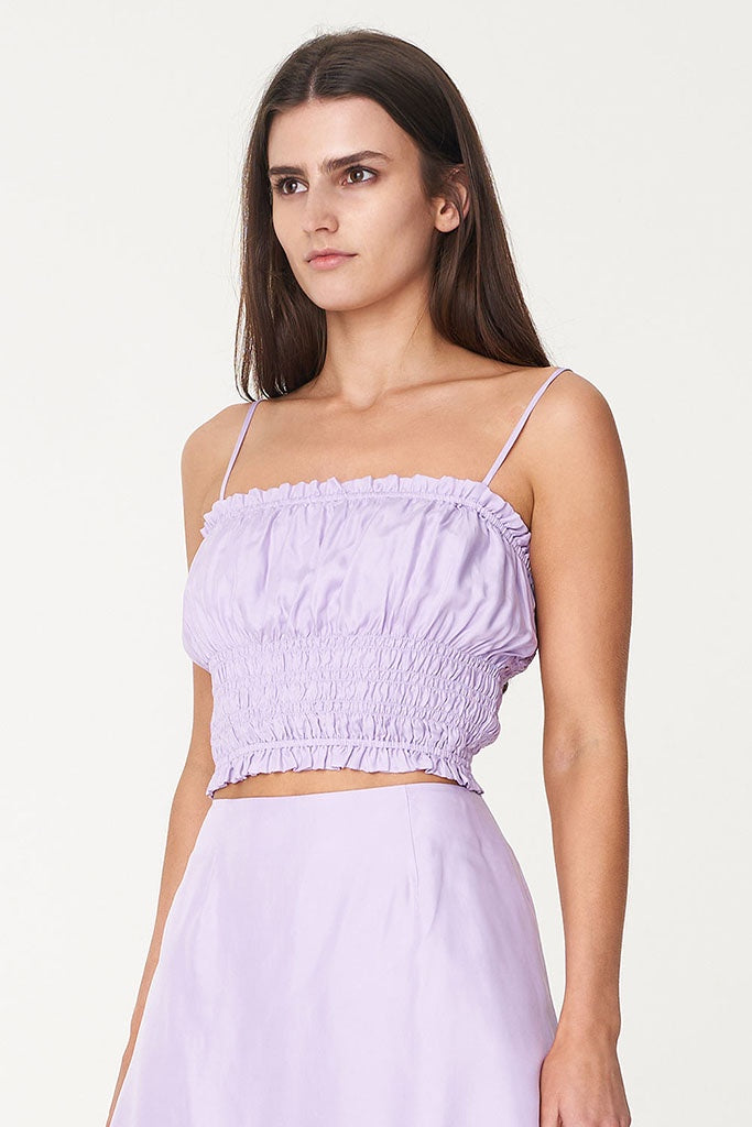 Huffer Misa Puff Bandeau Top Hyacinth