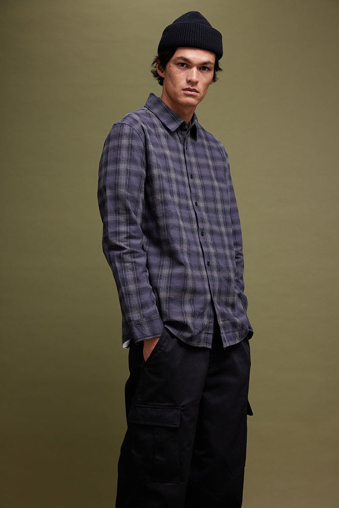 Huffer Og Check Shirt Coal/Black