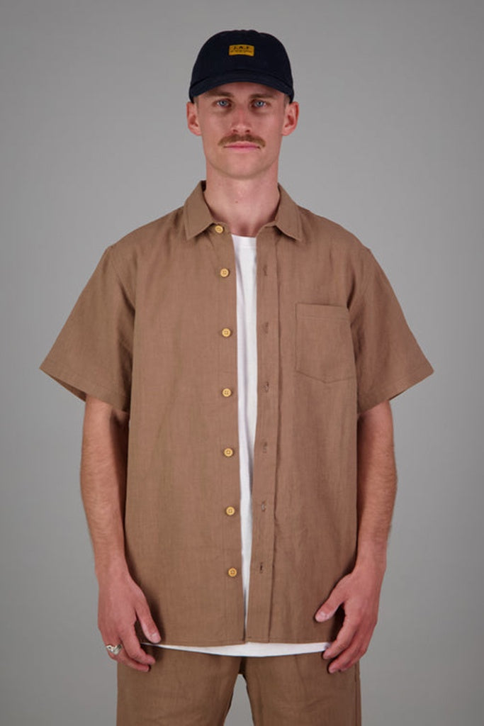 Just Another Fisherman Coastal SS Shirt - Brown