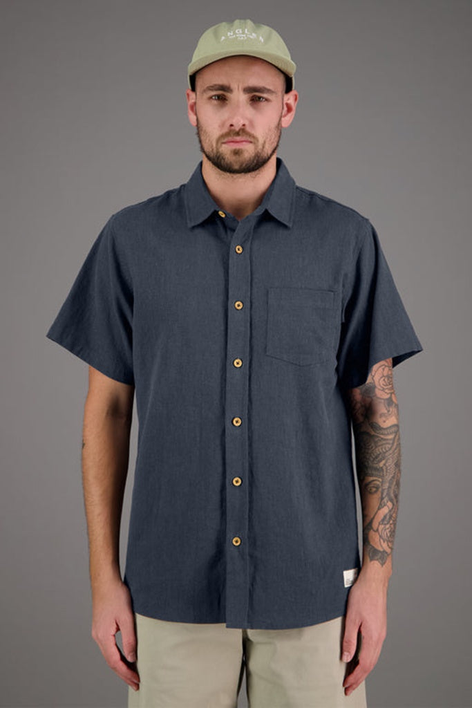 Just Another Fisherman Coastal SS Shirt Navy