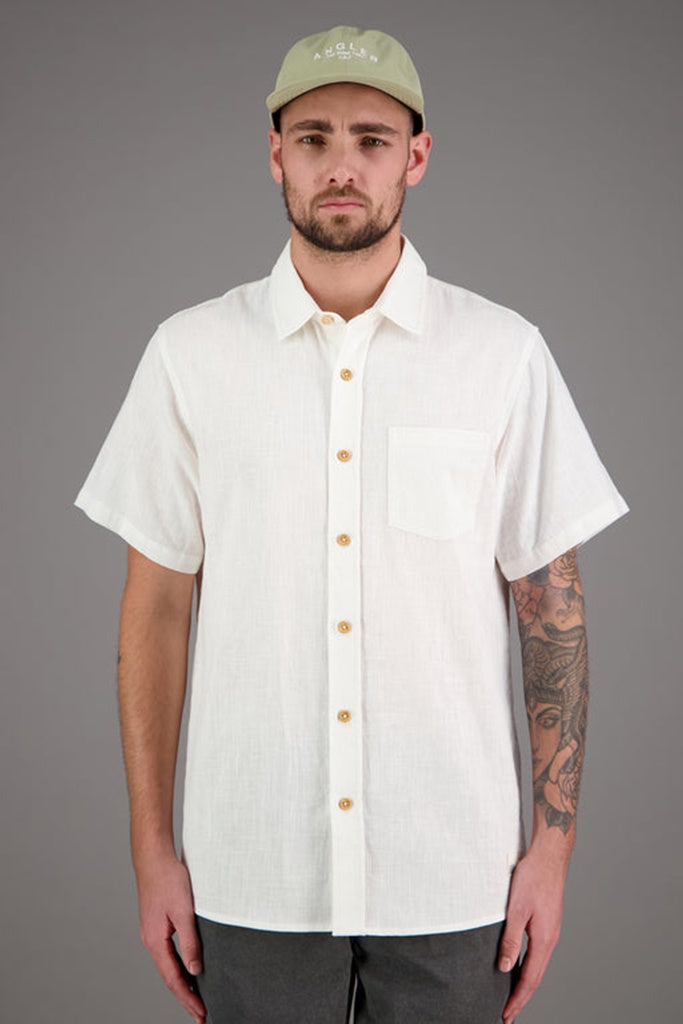 Just Another Fisherman Coastal SS Shirt White