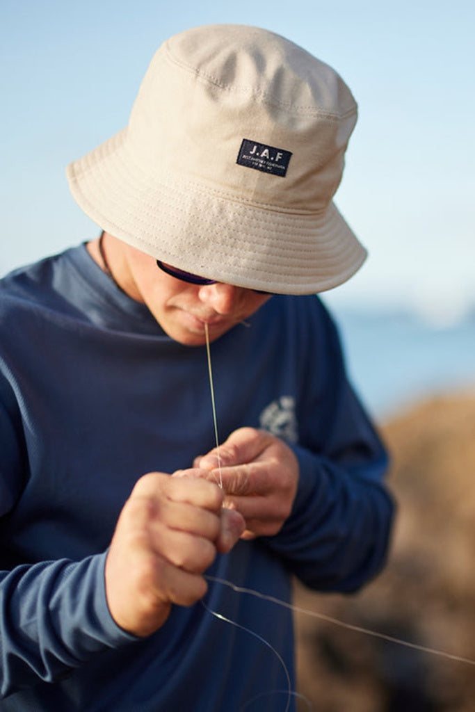 Just Another Fisherman Dawn Till Dusk Bucket Hat - Natural