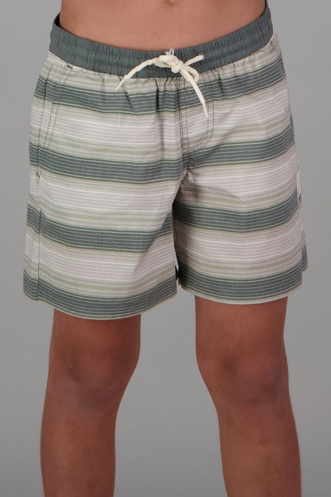 Just Another Fisherman Mini Water Column Shorts - Green Stripe