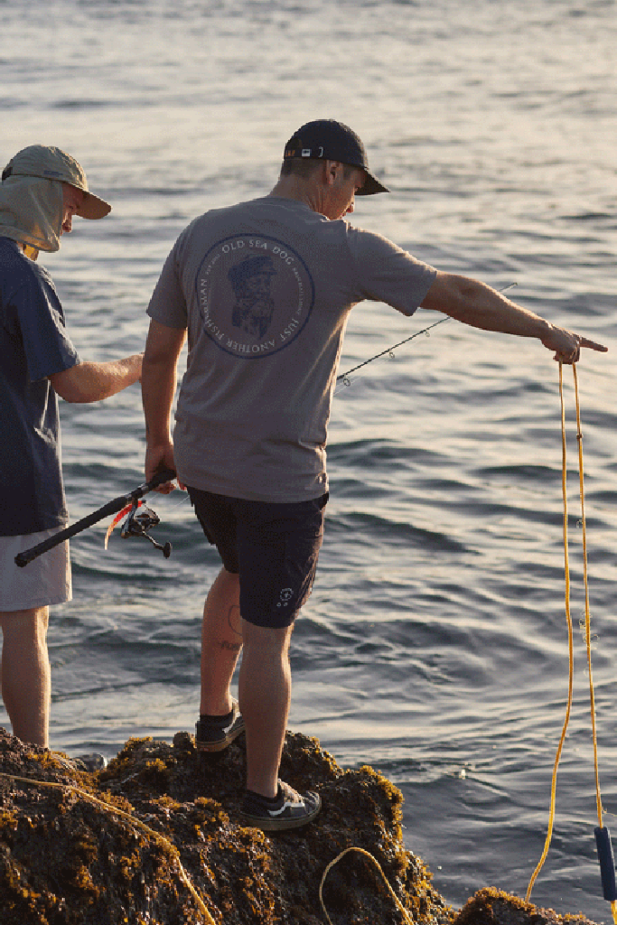 Just Another Fisherman Old Sea Dog Tee Grey