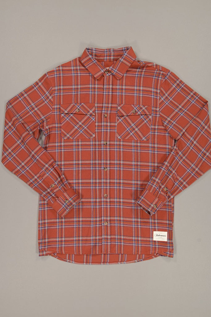 Just Another Fisherman Shoreman Shirt Rust Check