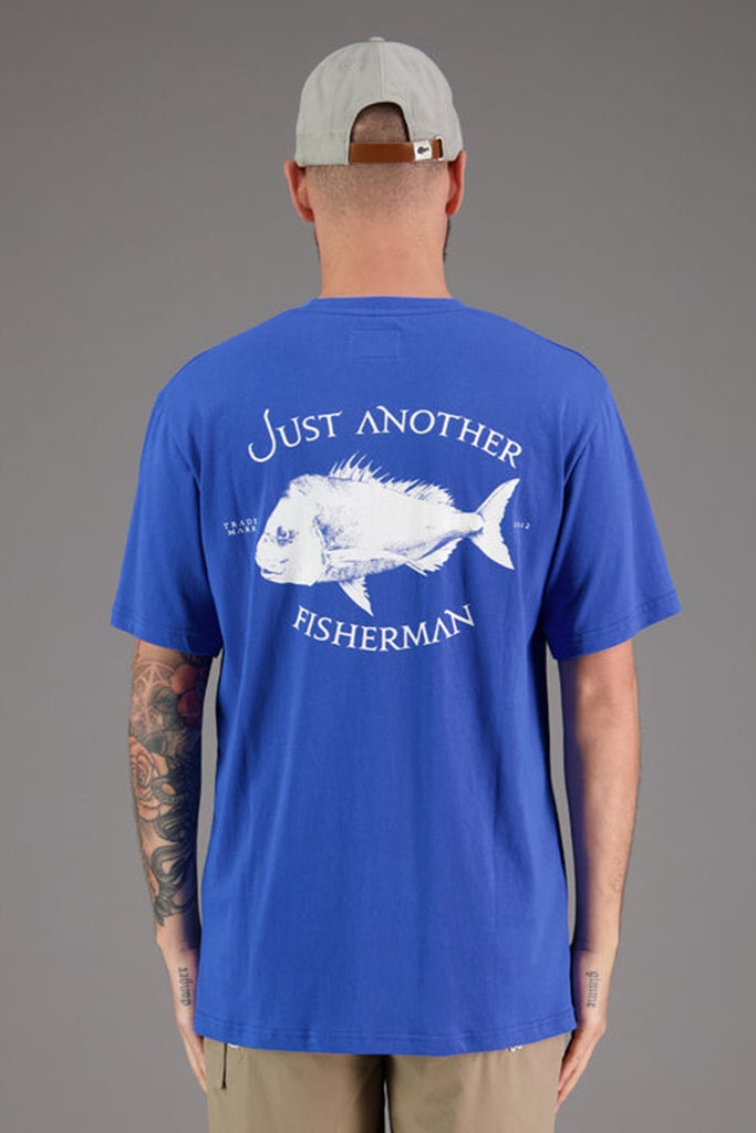 Just Another Fisherman Snapper Logo Tee Bright Blue