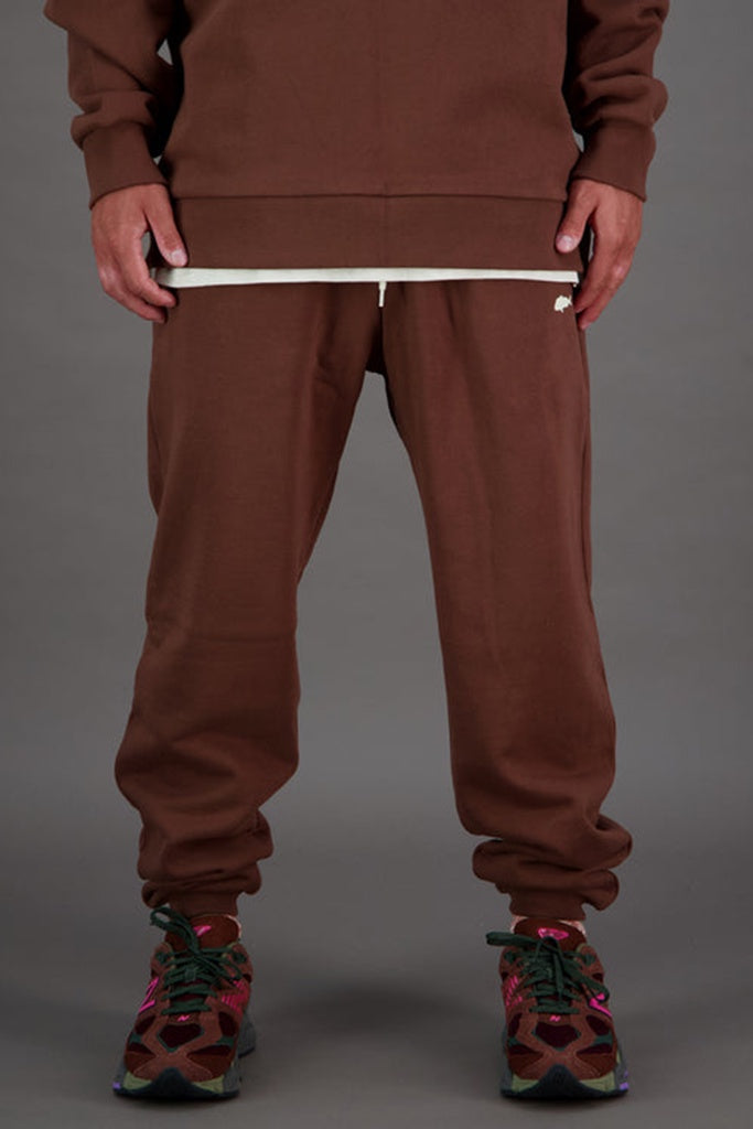 Just Another Fisherman Southerly Stamp Trackpants Brown With Vanilla Ice Print