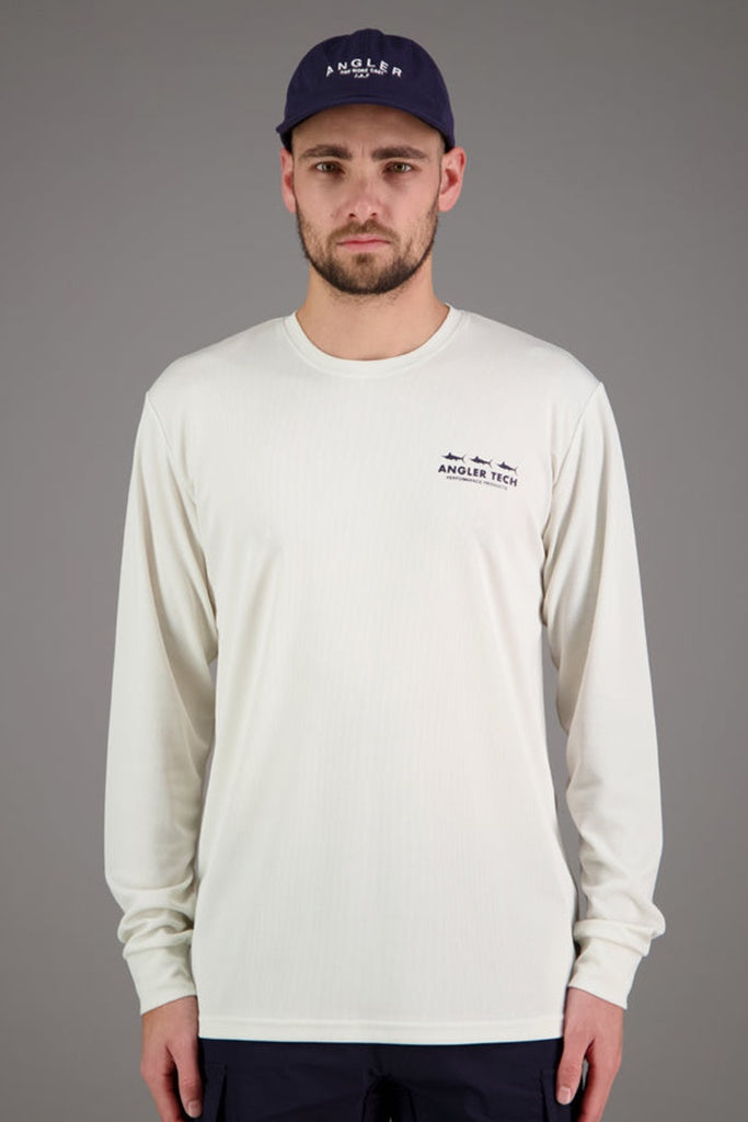 Just Another Fisherman Tech Marlin LS Tee - Antique White