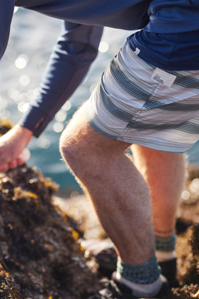 Just Another Fisherman Water Column Shorts - Green Stripe