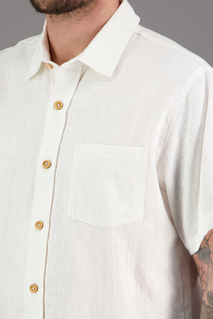 Just Another Fisherman Coastal SS Shirt White