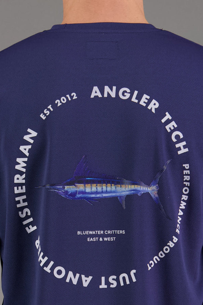 Just Another Fisherman Tech Marlin LS Tee - Navy