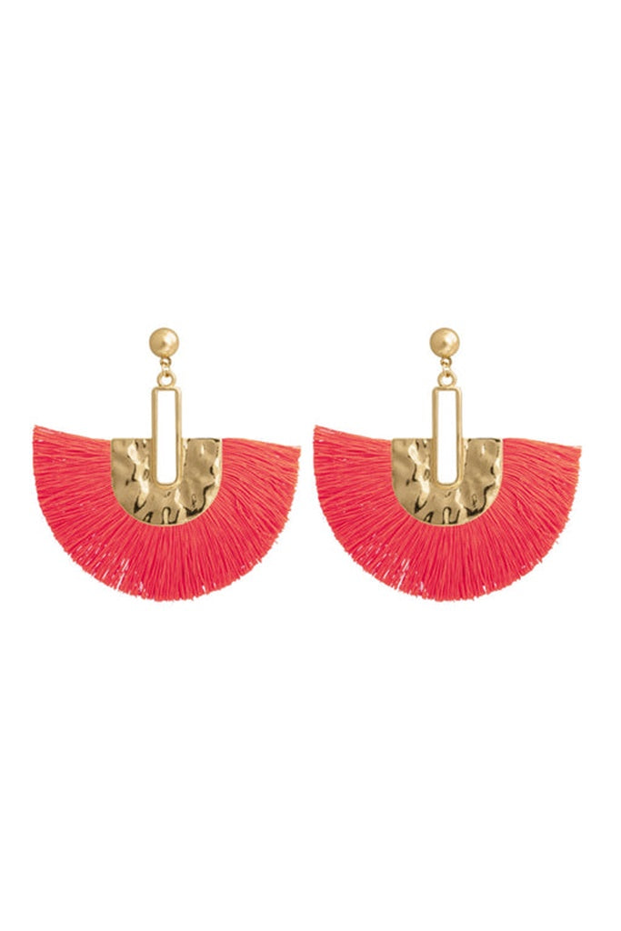 Pink hot sale thread earrings