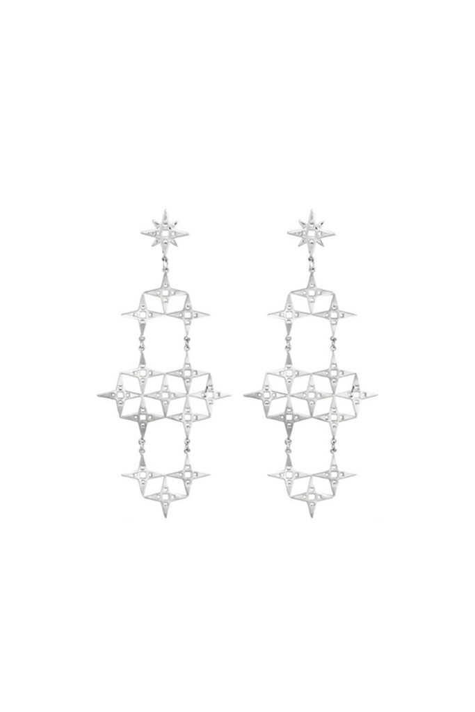 LDK North Star Earrings- Platinum