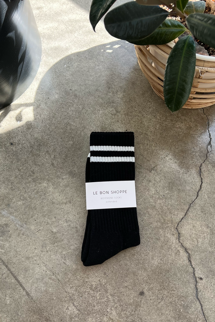 Le Bon Shoppe Extended Boyfriend Socks - Noir