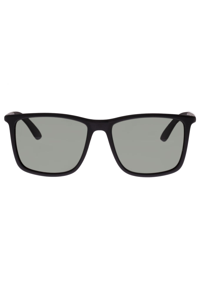 Le Specs Tweedledum Matte Black / Khaki Mono Polarized