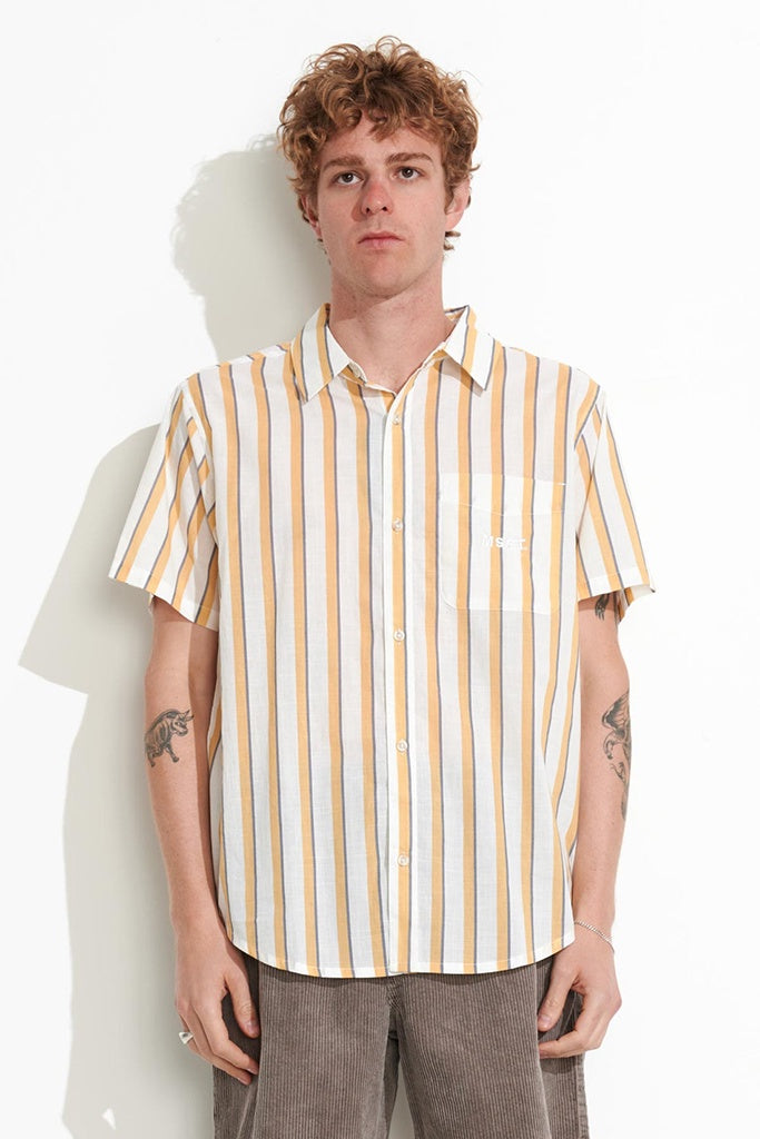 Misfit Primary Vacation Ss Shirt Orange Stripe