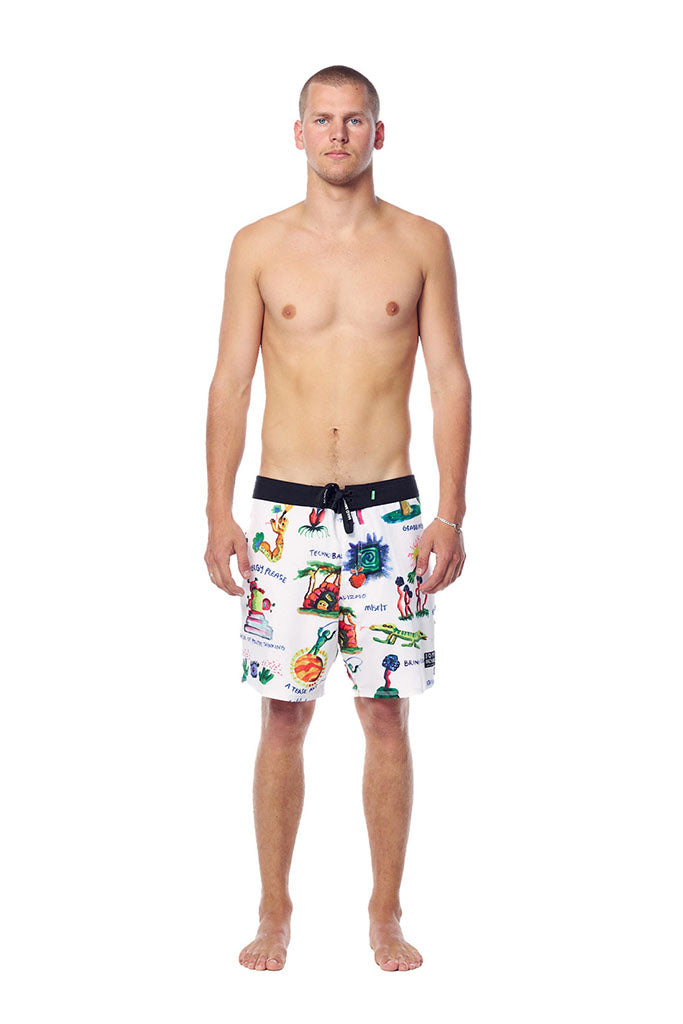 Misfit Dope Machine 17 Boardshort White/Multi