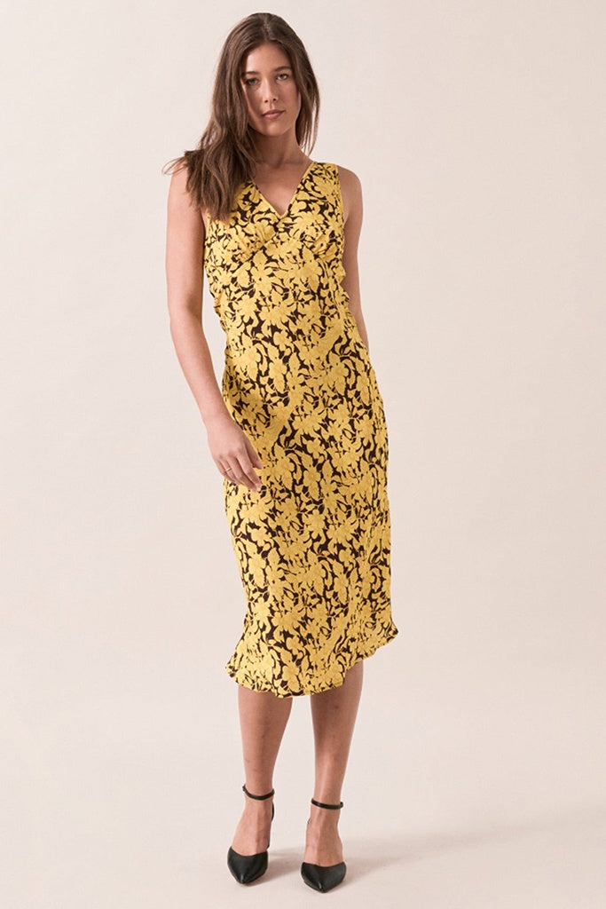 Rollas Ivy Floral Eliza Dress Yellow