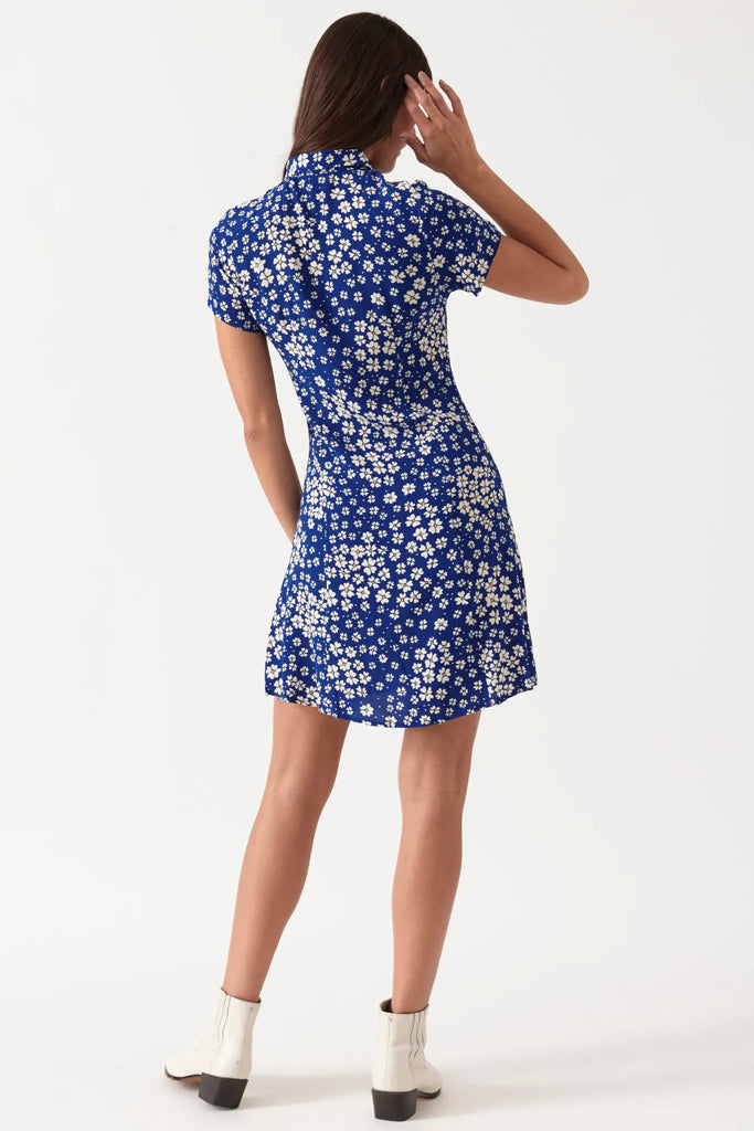 Rollas Kate Floral Kelly Dress Electric blue