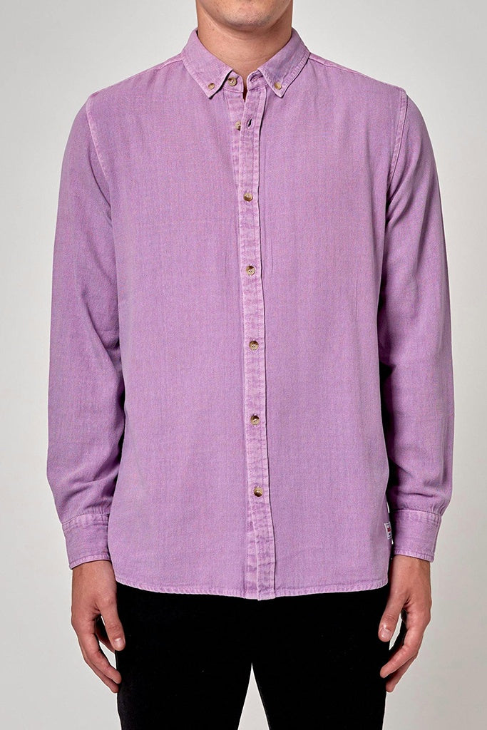 Rollas Men At Work Oxford Shirt Purple Haze