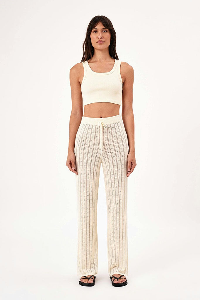 Rollas Milan Knit Pant Buttercream